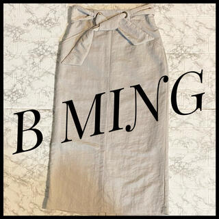 ビームス(BEAMS)のB:MING by BEAMS / サテンリボン Iラインスカート Mサイズ(ロングスカート)
