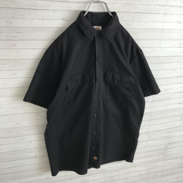 Dickies(ディッキーズ)の【激レア】ディキーズ★ワークシャツ ビック刺繍ロゴ 古着 90s シャツ メンズのトップス(シャツ)の商品写真