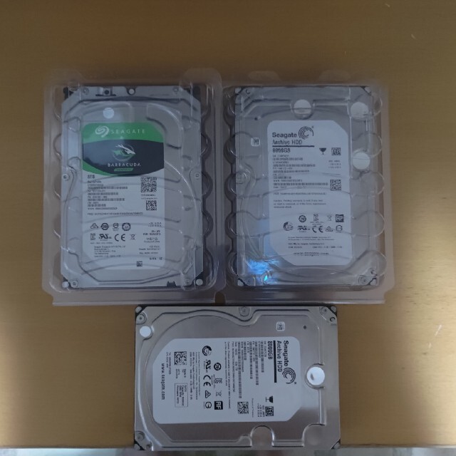 8tb hdd 3本 st8000dm004+st8000as0002×2