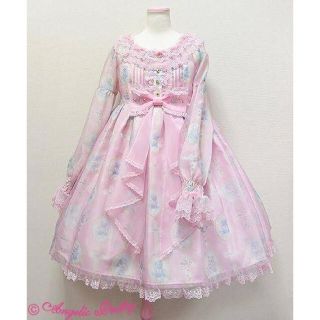 アンジェリックプリティー(Angelic Pretty)のAngelic Pretty milky cross ミルキークロス ピンク(ひざ丈ワンピース)