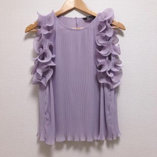 ザラ(ZARA)のZARA フリルプリーツトップス(シャツ/ブラウス(半袖/袖なし))