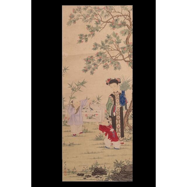 仕女嬰戲圖 特売 sanjoseshamrockrun.com