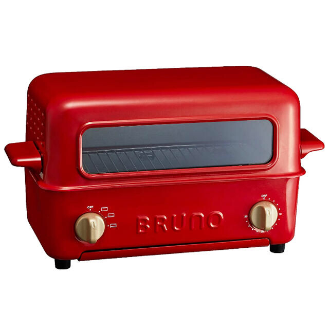 残り 1個BRUNO ブルーノ トースター グリル 魚焼き BOE033-RD調理家電