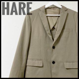 ハレ(HARE)の定番　HARE ハレ　テーラードジャケット　ベージュ　スーツ　二次会コーデ(テーラードジャケット)