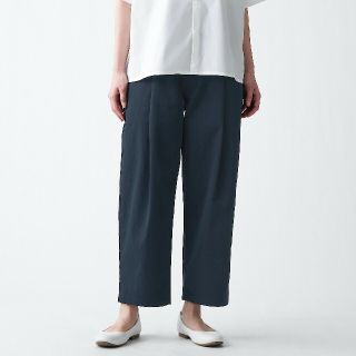 ムジルシリョウヒン(MUJI (無印良品))の ◇新品◇ 無印良品 撥水ストレッチチノタックワイドパンツ／ダークネイビー／XL(チノパン)