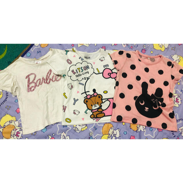 女の子Ｔシャツ3枚セット　120センチ キッズ/ベビー/マタニティのキッズ服女の子用(90cm~)(Tシャツ/カットソー)の商品写真