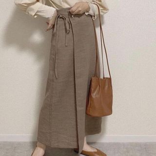 GU - gu ラップナロースカート ブラウン Mの通販 by みかちゃま 's