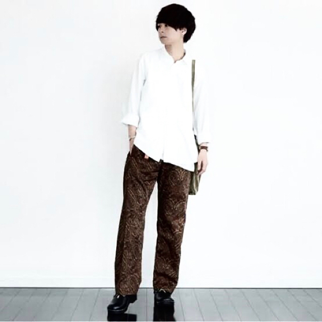 URU ウル キュプラ ペイズリー パンツ ブラック サイズ1