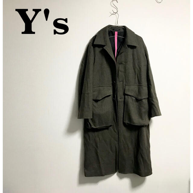 Yohji Yamamoto(ヨウジヤマモト)のY's pink yohji yamamoto チェスターコート ビッグポケット メンズのジャケット/アウター(チェスターコート)の商品写真