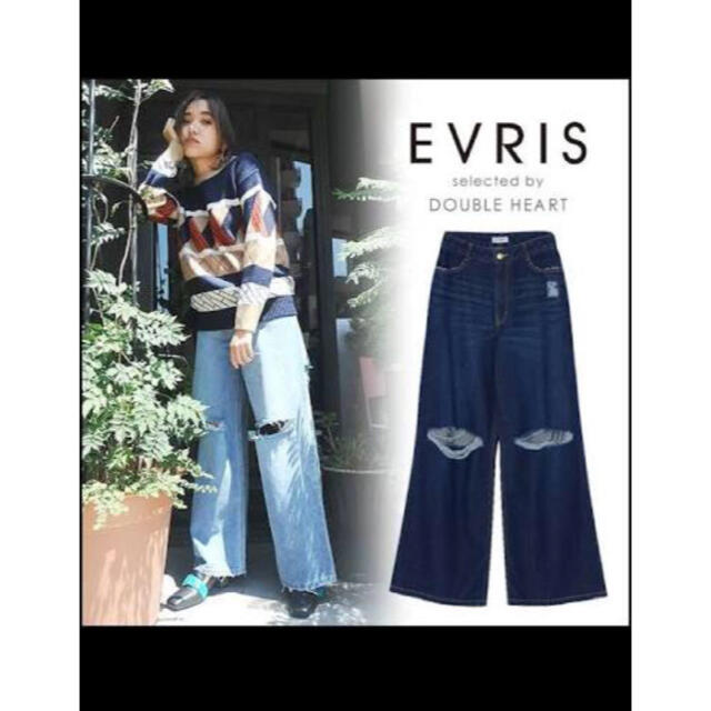 EVRIS(エヴリス)のEVRIS★ダメージ加工デニム レディースのパンツ(デニム/ジーンズ)の商品写真