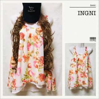 イング(INGNI)のINGNI 花柄チュニック♡美品(チュニック)