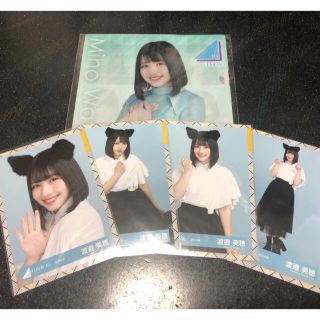 日向坂46　渡邉美穂　生写真　猫耳　4種　コンプ　クリアファイルつき(アイドルグッズ)