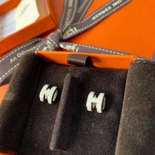 エルメス(Hermes)の新品エルメス　ミニ・ポップH  ホワイト(ピアス)