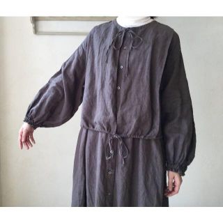 ネストローブ(nest Robe)の【 nest Robe 】リネンタッカー付きフレアーワンピース(ロングワンピース/マキシワンピース)