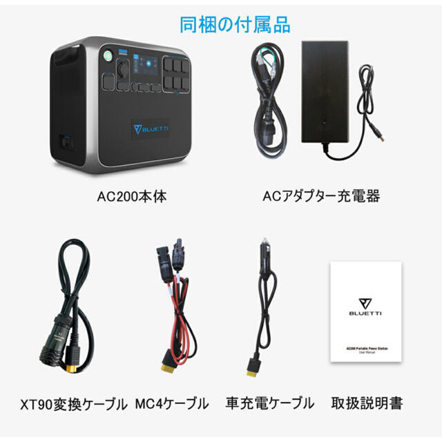 BLUETTI ポータブル電源 AC200P 史上最強電源 2