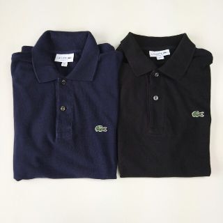 ラコステ(LACOSTE)の☆2着セット！L1212 ラコステ ポロシャツ ブラック&ネイビー サイズ3！☆(ポロシャツ)