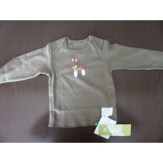 ハッカ(HAKKA)のHAKKA KIDS Ribbon 鹿のカットソー 長袖Ｔシャツ 茶(Ｔシャツ)