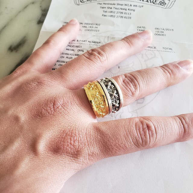 CHROME HEARTS クロムハーツ ナローVバンドリング 18号 22K CHROME HEARTS クロムハーツ ナローVバンドリング 18号 22K