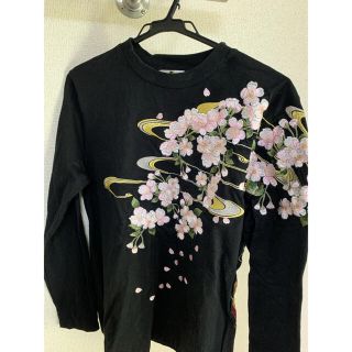 カラクリタマシイ(絡繰魂)の和柄　刺繍　桜　鳳凰　トップス(Tシャツ(長袖/七分))