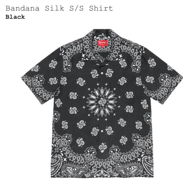 Supreme Bandana Silk S/S Shirt BLACK S