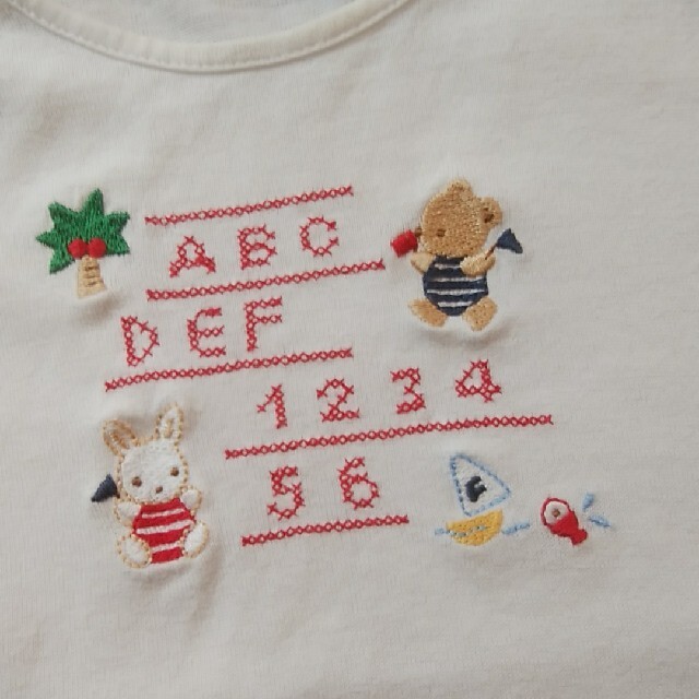 最新最全の ファミリア うさぎ 刺繍 チュニック ブラウス Tシャツ opri.sg