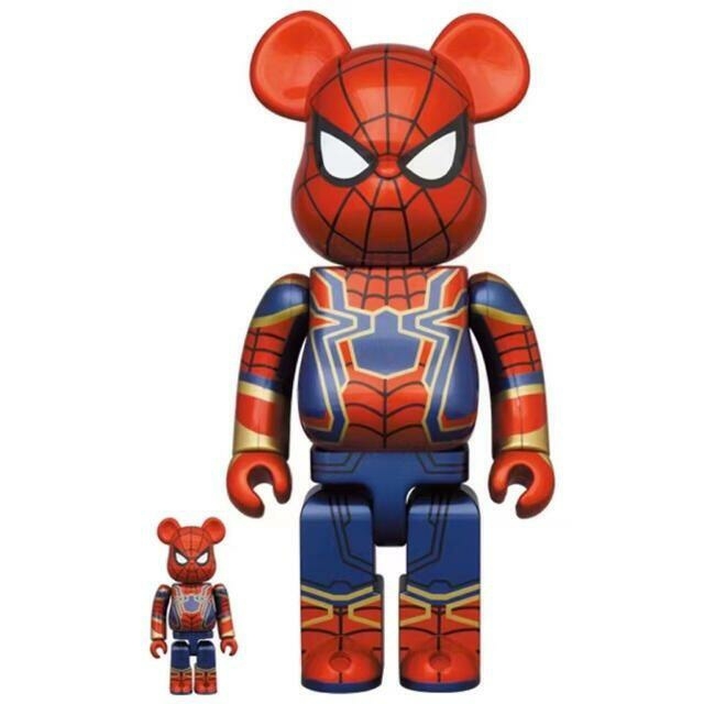 2セット 送込 BE@RBRICK IRON SPIDER 100% 400% - その他