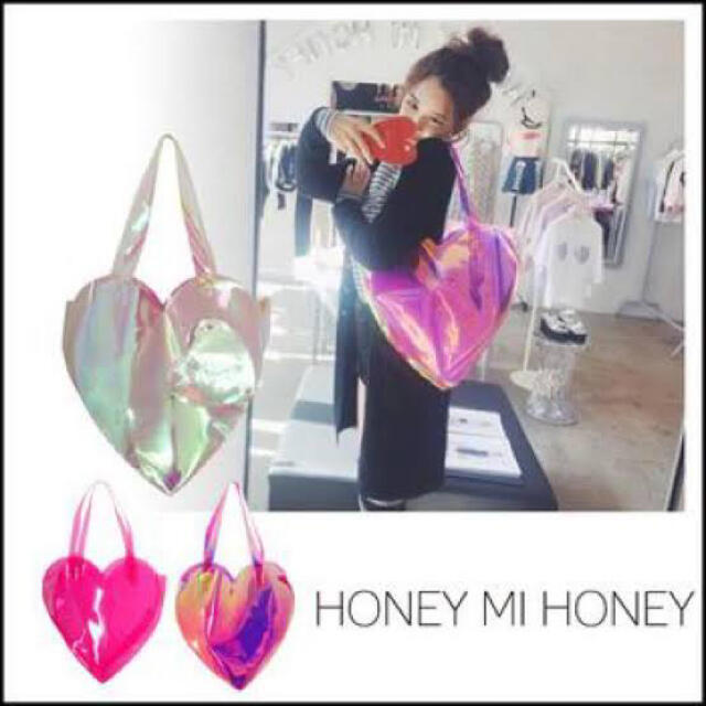 Honey mi Honey(ハニーミーハニー)の美品　HONEY MI HONEY ハニーミーハニー　ハートクリアバッグ💗 レディースのバッグ(トートバッグ)の商品写真