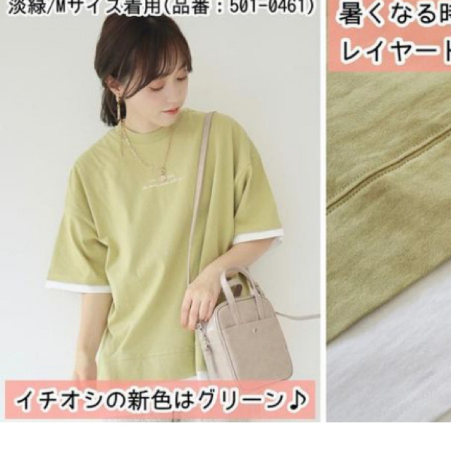 しまむら(シマムラ)のてらさんterawear emu重ね着風TシャツL レディースのトップス(Tシャツ(半袖/袖なし))の商品写真