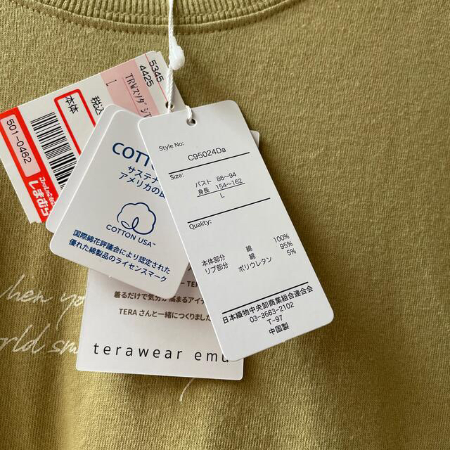 しまむら(シマムラ)のてらさんterawear emu重ね着風TシャツL レディースのトップス(Tシャツ(半袖/袖なし))の商品写真