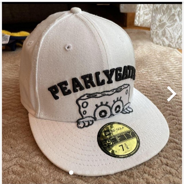 PEARLY GATES(パーリーゲイツ)のゴルフキャップ　パーリーゲイツ　スポンジボブ　美品　レア メンズの帽子(キャップ)の商品写真