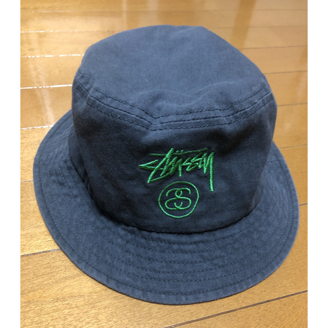 STUSSY(ステューシー)のSTUSSY バケットハット✨ブラックデニム メンズの帽子(ハット)の商品写真