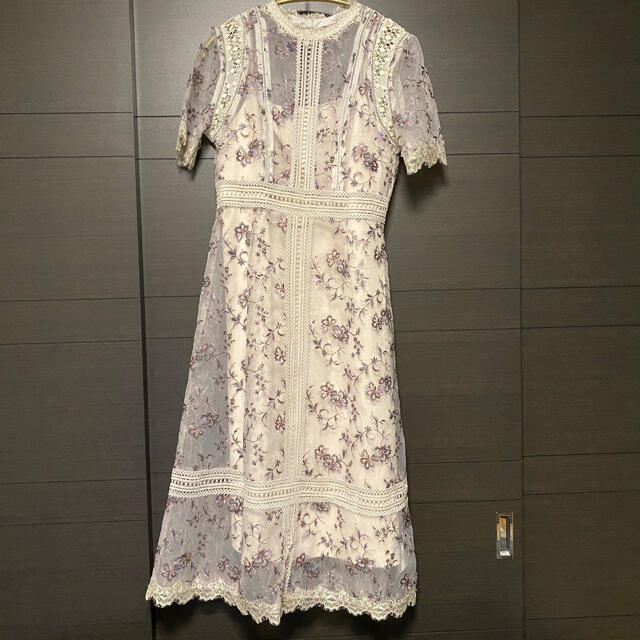 FRAY I.D(フレイアイディー)のオーガンジーレースワンピース レディースのフォーマル/ドレス(ミディアムドレス)の商品写真