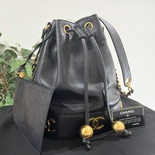 シャネル(CHANEL)の専用シャネル ヴィンテージ キャビアスキン トリプルココ 巾着 ショルダーバッグ(ショルダーバッグ)