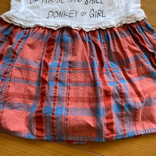 Donkey Jossy(ドンキージョシー)のDonkey Jossy 女の子　半袖　ワンピース　120cm キッズ/ベビー/マタニティのキッズ服女の子用(90cm~)(ワンピース)の商品写真