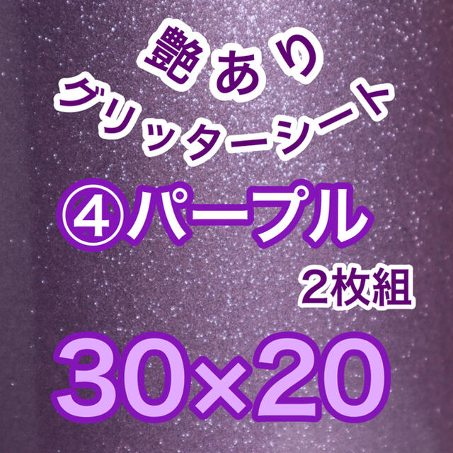 紫 2枚 艶あり グリッターシール グリッターシート うちわもじ 名前 文字の通販 By さとち S Shop ラクマ