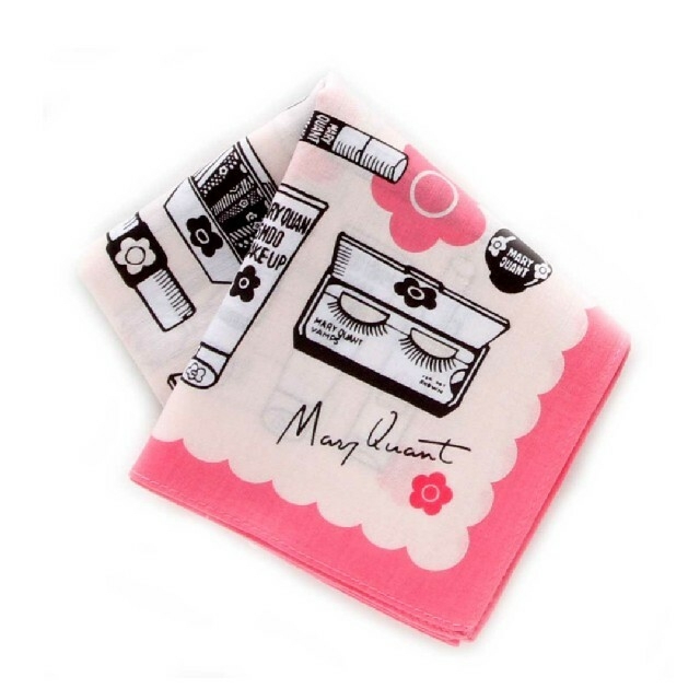 MARY QUANT(マリークワント)のマリークワント コスメ柄 プリント ハンカチ 2枚 レディースのファッション小物(ハンカチ)の商品写真