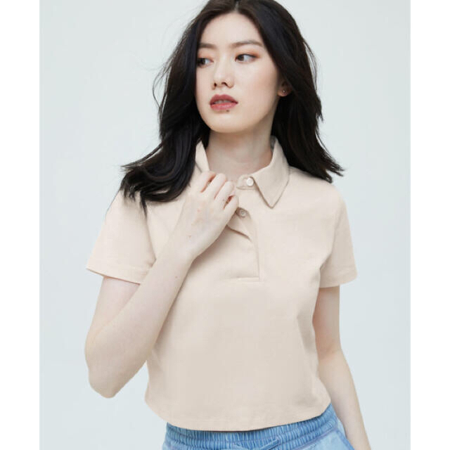 ZARA(ザラ)の値下げ　gap ピュアコットンショートポロシャツ レディースのトップス(シャツ/ブラウス(半袖/袖なし))の商品写真