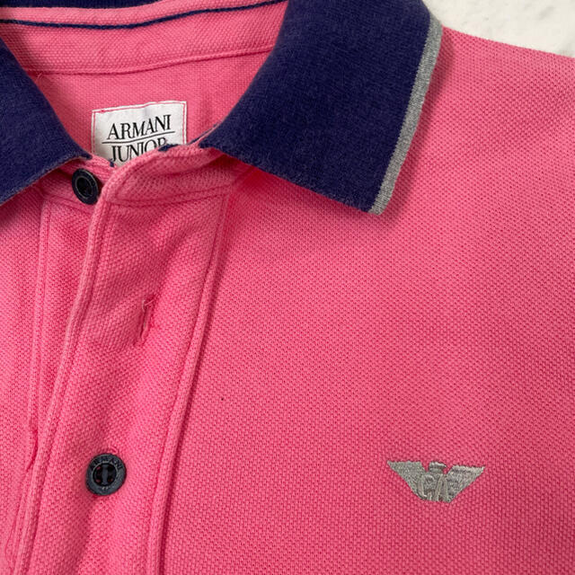 ARMANI JUNIOR(アルマーニ ジュニア)のユーズド★アルマーニジュニアポロシャツ★10A キッズ/ベビー/マタニティのキッズ服男の子用(90cm~)(Tシャツ/カットソー)の商品写真