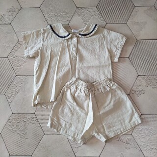 プティマイン(petit main)の韓国子供服 セーラーセットアップ(シャツ/カットソー)
