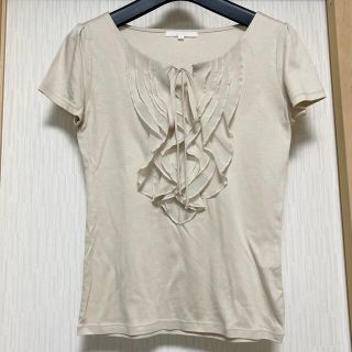 アナイ(ANAYI)のANAYI  シフォンフリルカットソー　リボン付き(カットソー(半袖/袖なし))