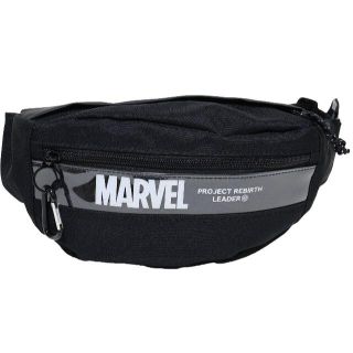 マーベル(MARVEL)のMARVEL マーベル ボディーバッグ ウエストバッグ ロゴ 撥水★ブラック新品(ボディーバッグ)