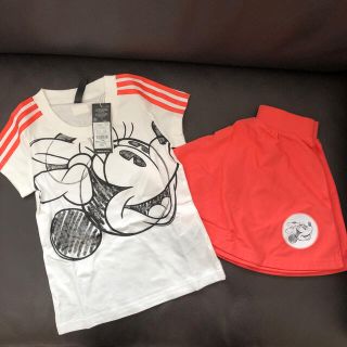 アディダス(adidas)のアディダス] 上下セット キッズ ディズニー ミニーマウス サマーセットアップ(Tシャツ/カットソー)