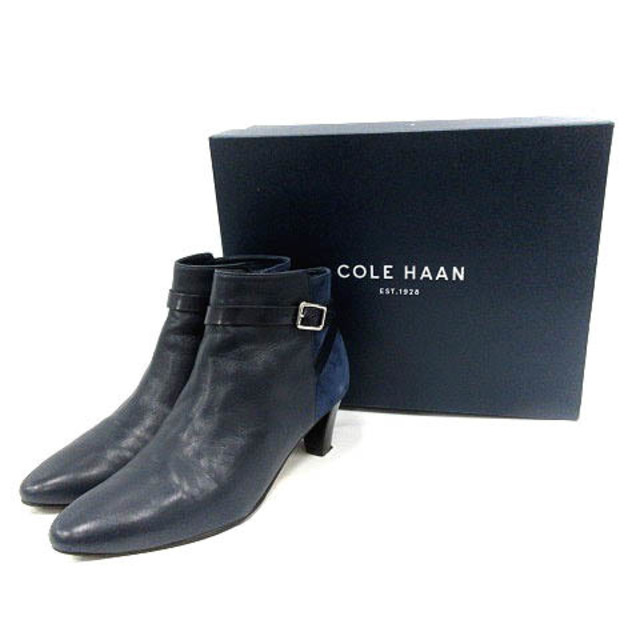 Cole Haan(コールハーン)のコールハーン ブーツ SYLVAN BOOTIE ブーティ 7B 24cm 紺 レディースの靴/シューズ(ブーツ)の商品写真