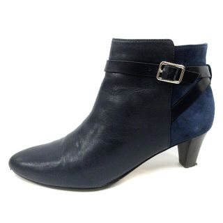 コールハーン(Cole Haan)のコールハーン ブーツ SYLVAN BOOTIE ブーティ 7B 24cm 紺(ブーツ)