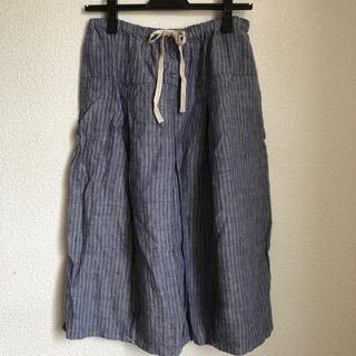 サマンサモスモス(SM2)のリネン　スカート　SM2(ひざ丈スカート)