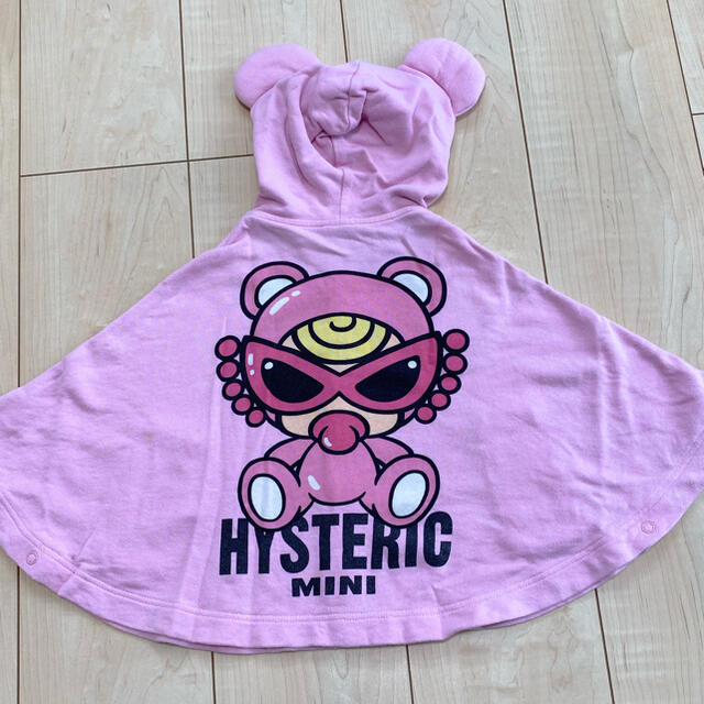 HYSTERIC MINI(ヒステリックミニ)の旧テディ♡くま耳 ポンチョ キッズ/ベビー/マタニティのベビー服(~85cm)(ジャケット/コート)の商品写真