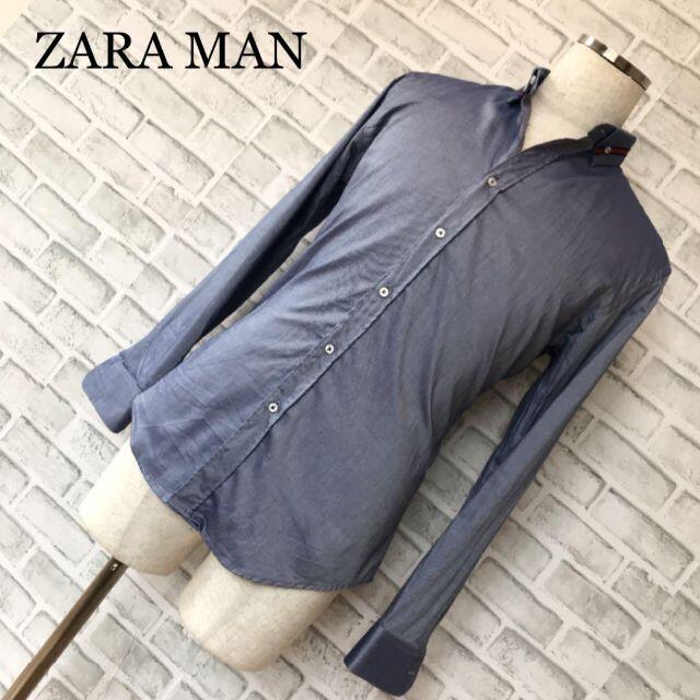 ZARA(ザラ)のZARA MAN ボタンダウンシャツ 無地 アジアンフィット メンズのトップス(シャツ)の商品写真