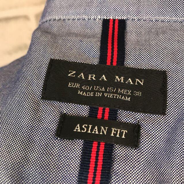 ZARA(ザラ)のZARA MAN ボタンダウンシャツ 無地 アジアンフィット メンズのトップス(シャツ)の商品写真