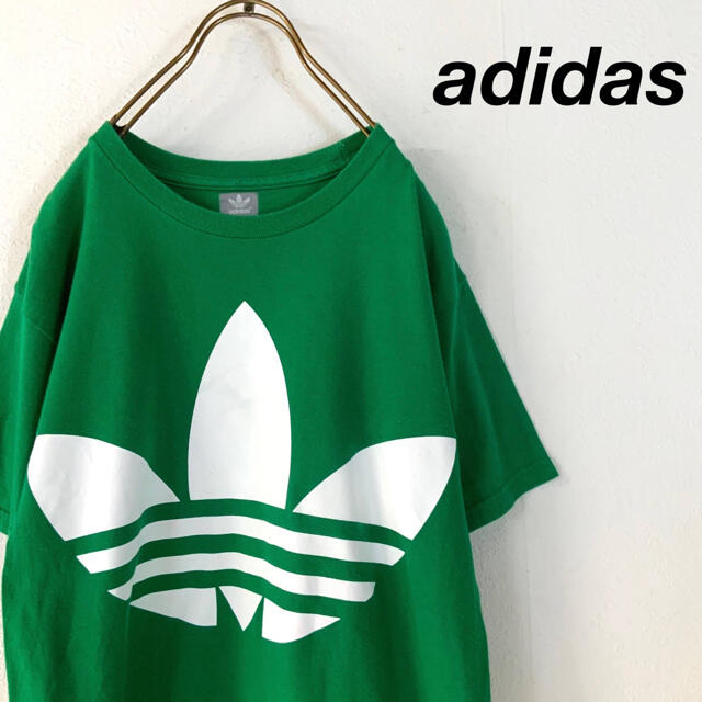 adidas(アディダス)のadidas オーバートレフォイルロゴ tシャツ グリーン メンズのトップス(Tシャツ/カットソー(半袖/袖なし))の商品写真