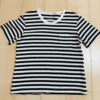 ムジルシリョウヒン(MUJI (無印良品))の☆美品　無印良品　ボーダーTシャツ　Sサイズ(Tシャツ(半袖/袖なし))